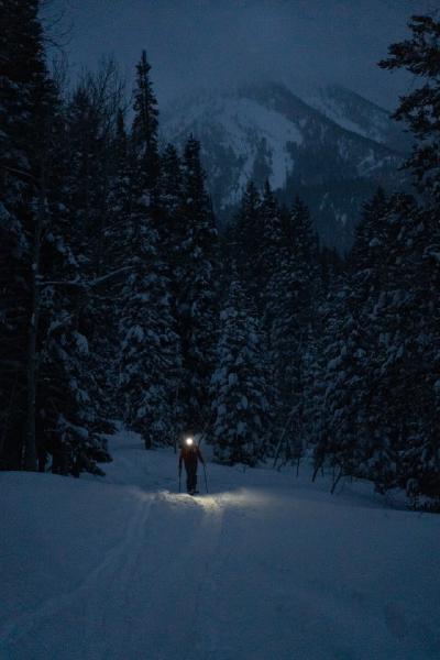 An alpine start before a big day of touring in the Wasatch Mountains